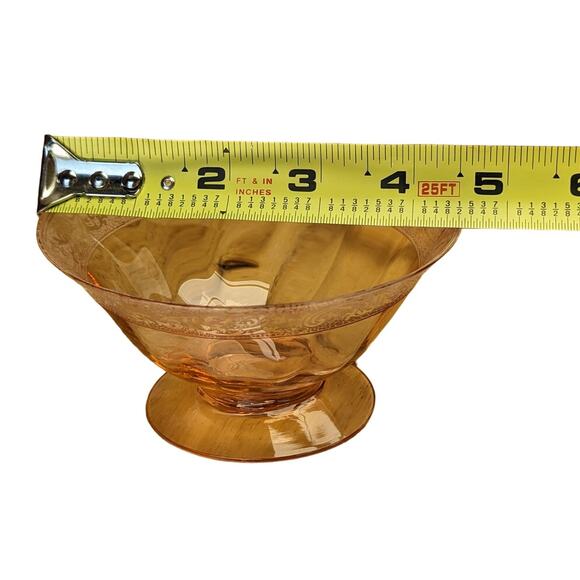 Vintage Delicate Dainty Feminine Floral Pink Depression Glass 4 Piece Craft Twee - Picture 4 of 16